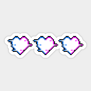 Glitch Hearts Sticker